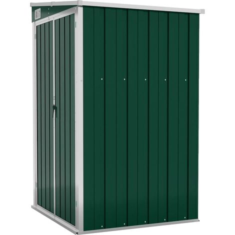 Maison Exclusive - Capanno Giardino a Parete Verde 118x100x178 cm Acciaio Zincato