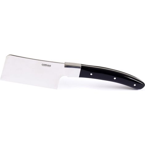 Mannaietta con Manico Nero e Lama Liscia in Acciaio Inox