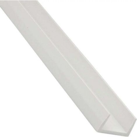 Profil d habillage PVC chant U blanc 19mm longueur 2,60m RIBP319 (1/2)