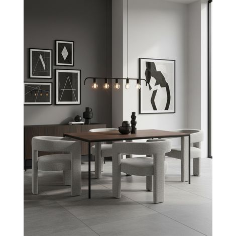 Lagon - Fauteuil de salon gris en tissu design (1/5)
