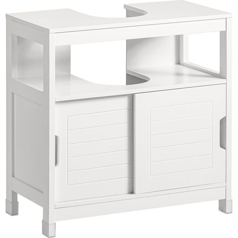SoBuy White Under Sink Bathroom Storage Cabinet,FRG128-II-W
