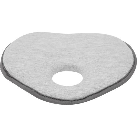 Oreiller de tête pour bébé anti-roulis en forme de cœur, oreiller de positionnement de la tête, soutien de la nuque pour nourrisson, oreiller de tête gris pour bébé (1/5)