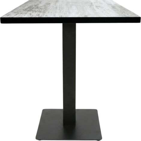 Table intérieure ANTIQUE 70x70 cm avec le pied IRON black plat