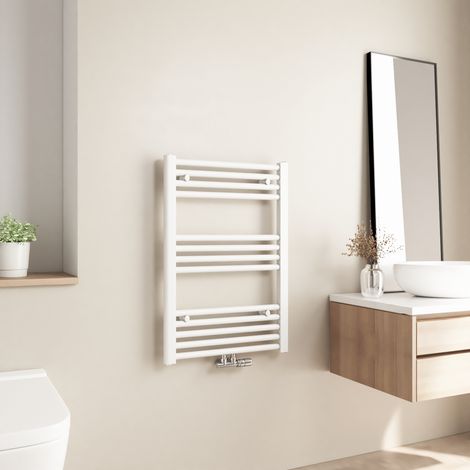 Heilmetz – Radiateur sèche-serviettes eau chaude 700x500mm – Acier SPCC – Installation murale – Haute efficacité thermique 284W