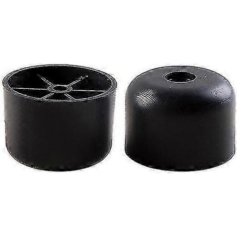 Pieds de meubles ronds en plastique noir, lot de 12 pièces, hauteur 25 mm, compatibles avec les canapés de 25 à 26 pouces. (1/5)