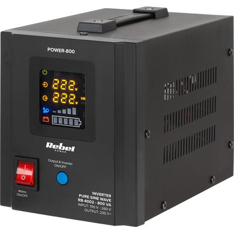 Onduleur Rebel Power 800 12V/230V 800VA/500W