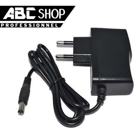 ADAPTATEUR SECTEUR ALIMENTATION CHARGEUR DC 9V 1A 5.5mm 2.1mm POLARITE NEGATIVE