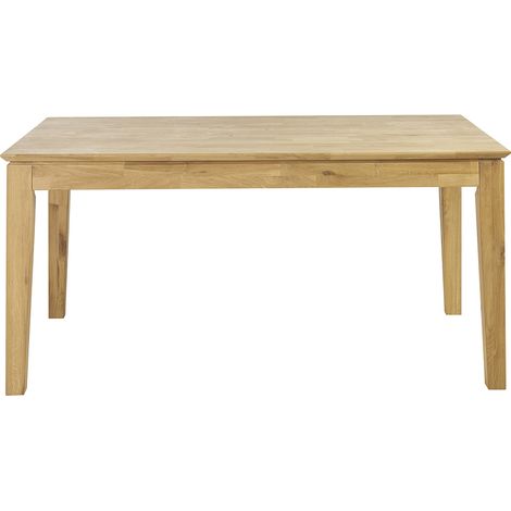 Tavolo da pranzo allungabile rettangolare in legno chiaro di rovere massello L160-220 cm YULIA (1/4)