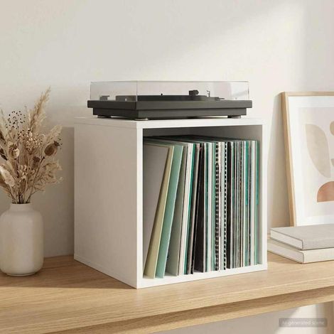 vidaXL Boîte d'albums vinyles 2 pc Blanc 37 x 36,5 x 38 cm (1/4)