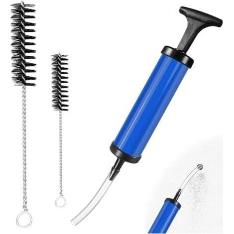 5 Pièces Pompe Manuelle Soufflette, Brosses Perforées en Acier Inoxydable pour Un Nettoyage Efficace des Trous de perçage - (1/5)