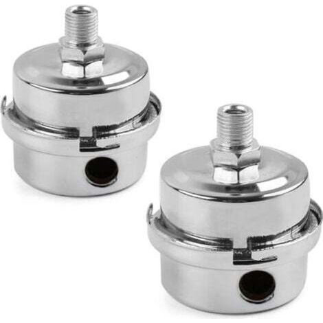 Set di 2 silenziatori per compressore d'aria, filtro aria in metallo, filtro di aspirazione per compressore per bloccare la polvere e ridurre il rumore - 16 mm (1/4)