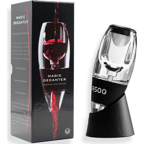 Aérateur à Vin - Décanter avec Support Intégré - Filtre à Vin Rouge - Matériau Alimentaire - Idéal pour Maison ou Voyage - 1 Pièce (1/5)