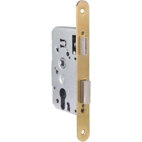 HANDLOCK CERRADURA 50 47 EMBUTIR MADERA PICAPORTE/PALETON FRENTE REDONDO LATONADO