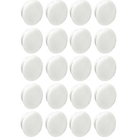 Cyclingcolors – Lot de 20 bouchons plastiques blancs 10mm x 13mm – Cache vis universel pour protection – Idéal pour montage précis