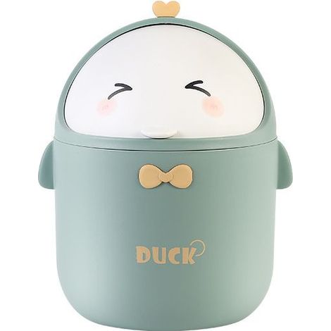 Mini Poubelle,Petite Poubelle de Table avec Couvercle pour Salle de Bain,Cuisine,Bureau,Mignon Portable (1/5)