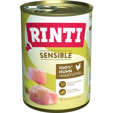 Rinti Sensible Hundenassfutter Adult getreidefrei 400 g Huhn & Kartoffel