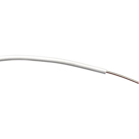 Fil électrique RS PRO BS4808 0,26 mm² 23 AWG, 1 kV c.a., PVC Blanc, 100m ( Prix pour Bobine de 100 )