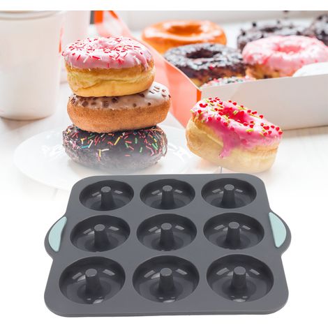 Silikon-Donutform, DIY-Backwerkzeug, Ofenkuchenform, dunkelgrau. (1/5)