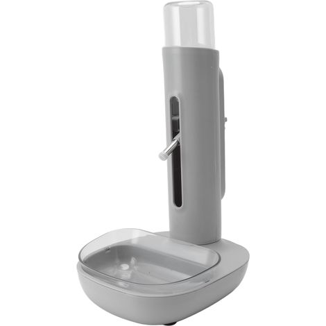 Distributeur d'eau pour animaux de compagnie, bol automatique réglable en hauteur, bouteille détachable de 480ml, mangeoire sur pied pour chien et chat (1/5)