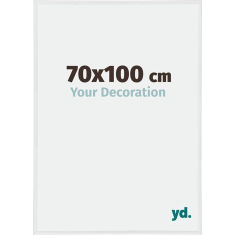 Cadre Puzzle 70x100 cm - Blanc Brillant - Plastique - Annecy. (1/5)