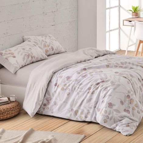 Housse de Couette en Flanelle pour lit de 90 cm Dimensions Disponibles Motif 574 Couleur Terre Cuite 90 x 190/200 cm (1/5)