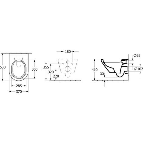 Villeroy & Boch 5684C0R1 WC suspendu Architectura 370x530x350mm Rond