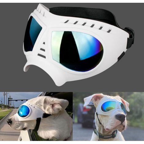 Dog Goggles, Eye Protection, Adjustable Straps, Easy to Put On, Anti-UV Sunglasses for Medium/Large Dogs (1/5)
