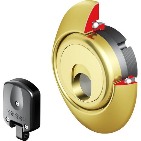 DEFENDER MAGNETICO MAG3G SUPER TOP DISEC - INOX OTTTONE PVD F.S. I.MM 38 D.MM 55 H.MM 25 - 1 pezzo