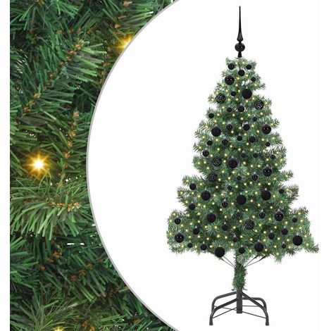 Sapin de Noël  Arbre de Noël avec 300 LED avec support Vert 180 cm PVC (1/5)