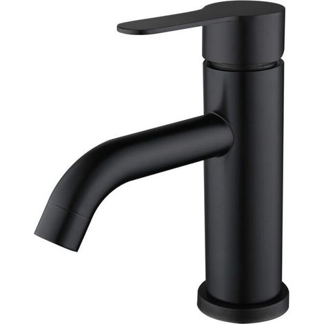 Single Handle Bathroom Faucet Sink Tap Stainless Steel Gray MUMU (1/4)