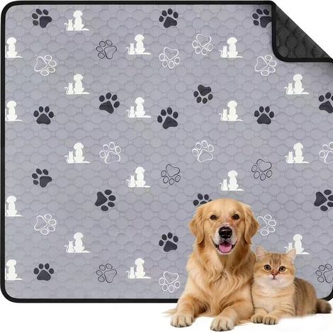 Empapadores absorbentes para mascotas，Empapadores de entrenamiento reutilizables para perros，Empapadores impermeables，Gris，60 x 45 cm (1/5)
