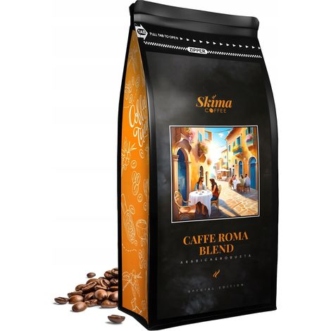 Chicchi di caffè 1 kg, miscela Caffè Roma (edizione speciale) per macchina da espresso + omaggio