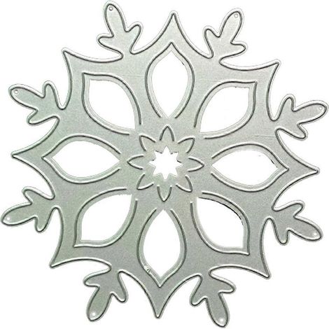 Poinçon de découpe métallique flocon de neige pour scrapbooking DIY, modèle de carte et d'album, décor en relief. (1/4)