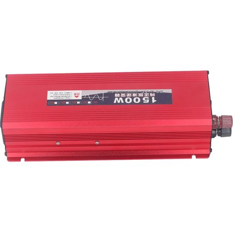 1500W Sinus-Wechselrichter, LED-Anzeige, Fernbedienung, DC12V auf AC220V Wandler für Auto, Wohnmobil, Boot, Camping. (1/5)