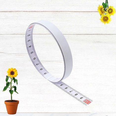 Règle adhésive pour le travail du bois, compatible avec les règles de mesure, 2 m, acier blanc (1/4)