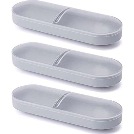 Distributeur portable de cotons-tiges de voyage en 3 pièces avec deux compartiments (1/4)