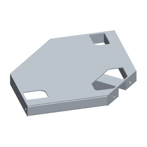 Adaptation plancher standard acier pour console d'angle réf. 010133 - DIMOS - 340 mm