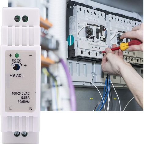 DR-15-24 Rail Din, Transformateur Rail Din 15W 24V 0,63A DR 15 24 Alimentation à Découpage à Sortie Unique (1/5)