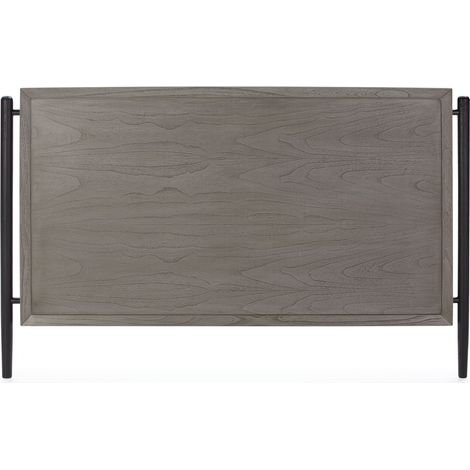 Tête de lit 160x6x110 Bois Gris/Noir/Métal Noir (1/3)