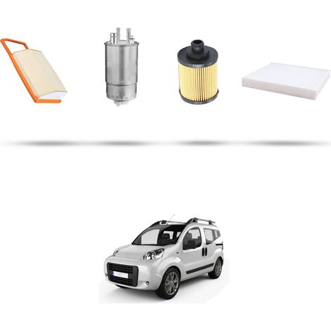 Kit tagliando 4 filtri compatibile con Fiat Qubo (225) 1.3 Multijet 16v 55kw dal 2008 (1/5)