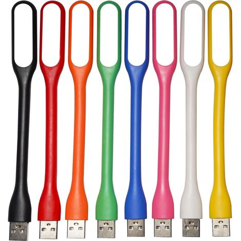 Lampe LED USB Flexible 8-Pièce - Mini Lumière pour Clavier d'Ordinateur Portable/PC, Lecture, Livre - 8 Couleurs [Classe énergétique A] (1/5)