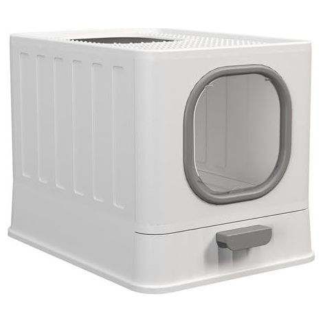 Arenero cerrado para gatos: Arenero XXL a prueba de olores - Arenero grande cerrado, capacidad de carga de 15 kg, a prueba de rastros, a prueba de fugas, 48,3 x 35,8 x 38,8 cm (1/5)