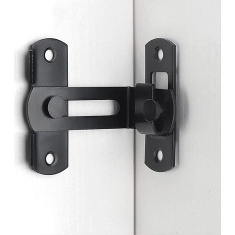 Verrou de porte coulissante à 90 degrés pour porte de grange mobile à angle droit (1/5)