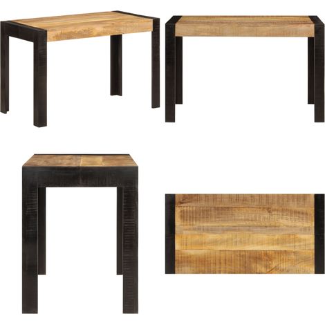 Table à dîner 120x60x76 cm bois de manguier massif - Table À Manger - Table En Bois - Table Design - Table Rustique - Mobilier Vintage - Home & Living (1/5)