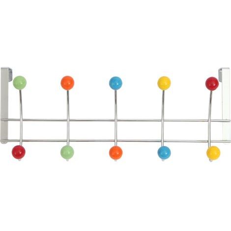 Hook behind the door, coat rack, roller, colored wood, chrome-plated steel, dimensions: 44184.6cm (1/3)