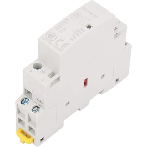Contacteur AC, contacteur domestique, 2P 16A 24V 2NO 50/60HZ contacteur AC domestique sur rail DIN de haute qualité (1/5)