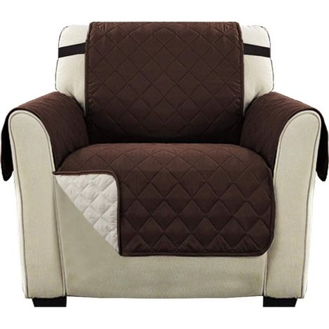 Meubles Protecteur Résistant À L\'eau Chaise Housse De Protection Réversible Couvre, 2" Wide Elastic Strap, Machine Washable (Marron) (1/5)
