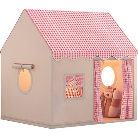 Casita de juegos infantil de interior,Tienda de princesa con ventana,Espacio confortable,Decoración para habitación infantil,120105128 cm,Rojo (1/5)