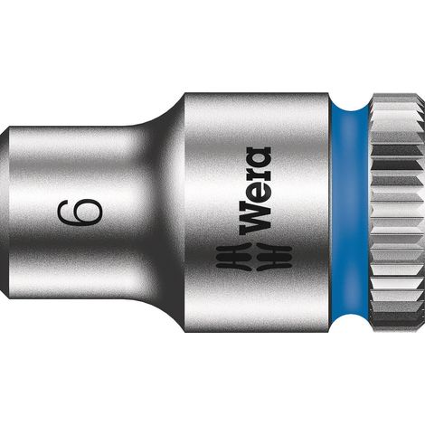 Douille WERA 1/4", 6 pans, court SW 6,0 longueur 23mm (1/4)