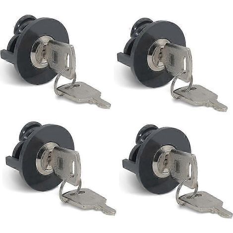 Prises verrouillables, lot de 4 prises avec sécurité enfant, protection des prises, verrouillage enfant, coloris noir. (1/5)